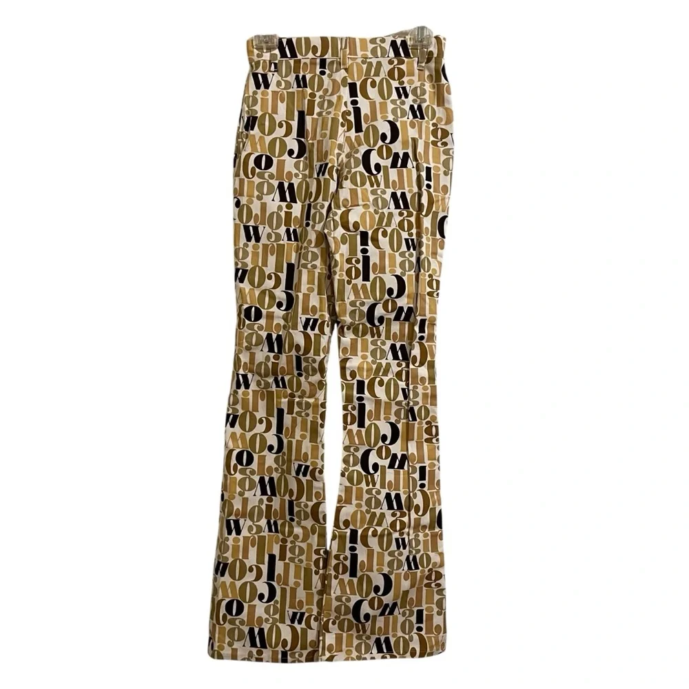 Motel Rocks Zoven Flare Trouser High Waist Cowgirl Color Way Size Extra Small